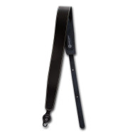 D'Addario Classic bőrpánt fekete 6,3cm széles körbe varrva