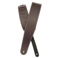 D'Addario Classic bőrpánt barna 6,3cm széles körbe varrva