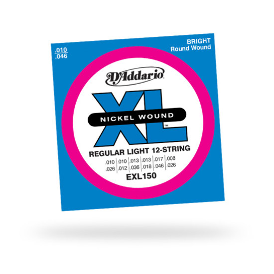 DAddario EXL150 12-húros készlet DAddario EXL150 12-húros készlet