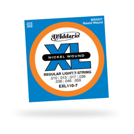 D'Addario EXL110-7 7-húros készlet