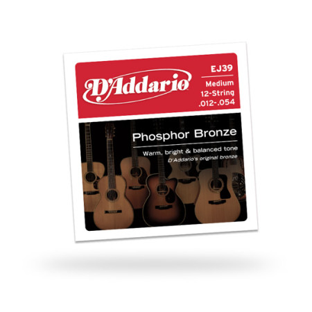 D'Addario EJ39 Phosphor Bronze 12-52 húrkészlet