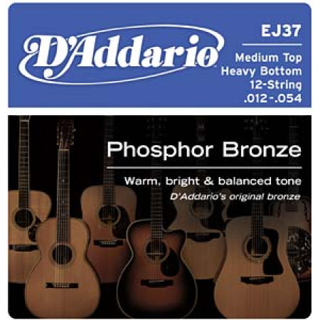 D'Addario EJ37 Phosphor Bronze 12-54 húrkészlet