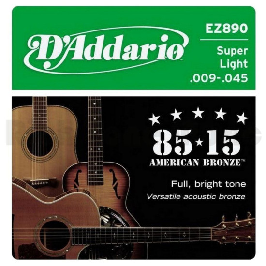 DAddarioEZ890 85/15 Great American Bronze Round Wound készlet DAddarioEZ890 85/15 Great American Bronze Round Wound készlet
