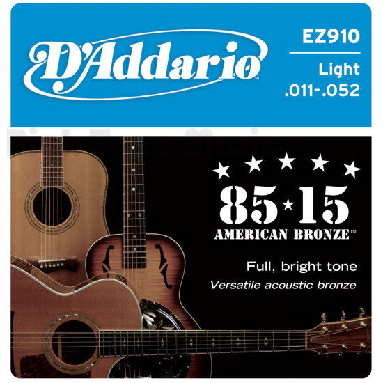 DAddarioEZ910 85/15 Great American Bronze Round Wound készlet DAddarioEZ910 85/15 Great American Bronze Round Wound készlet