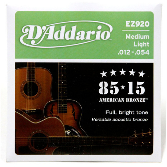 DAddarioEZ920 85/15 Great American Bronze Round Wound készlet DAddarioEZ920 85/15 Great American Bronze Round Wound készlet