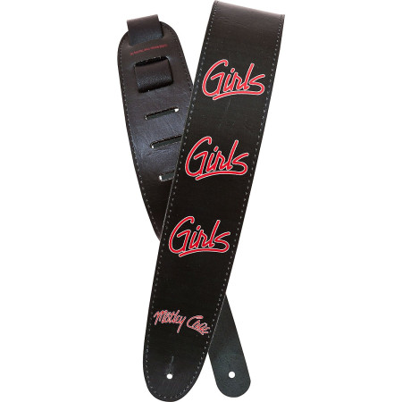 D'Addario Motley Crue signature 'GIRLS' mintás 6,3cm széles bőrheveder