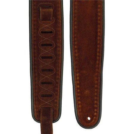 D'Addario 7,2cm széles kétoldalas fekete/barna velur heveder