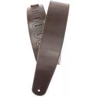 D'Addario prénium kétrétegű bőrpánt barna 6,3cm széles körbe varrva/alul szarvasbőr/
