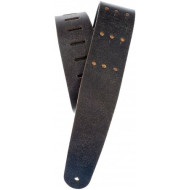 D'Addario vastag marhabőrpánt fekete szegecselt 6,3cm széles 