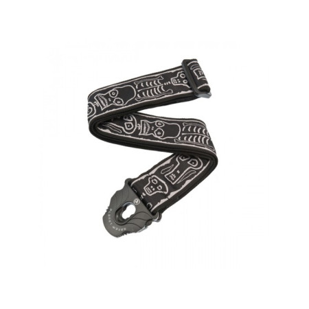 D'Addario Planet Waves JOE SATRIANI "Skull n Bones" 50mm széles gitárpánt "PLANET LOCK"rögzítő rendszerrel