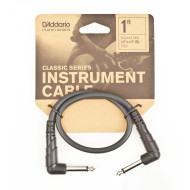 D'Addario PLANET WAVES "Classic Series" 0,3 méter hosszú összekötő kábel pipa dugókkal