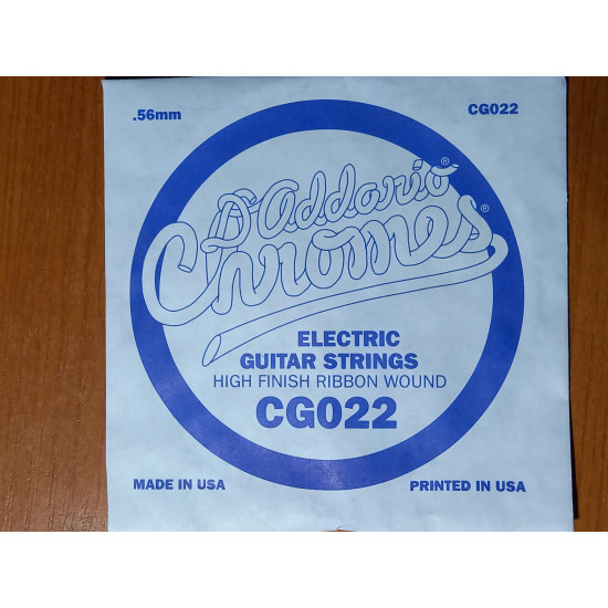 D'Addario CG 022 tekercselt csiszolt krómbevonatos szálhúr