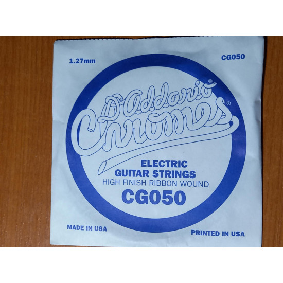 D'Addario CG 050 tekercselt csiszolt krómbevonatos szálhúr