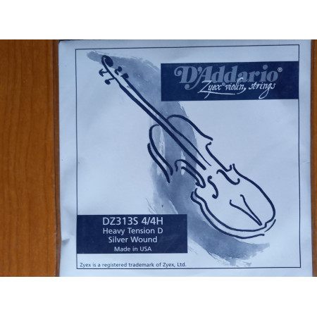 D'Addario Zyex tekercselt ezüst bevonatos hegedû D húr heavy /régebbi csomagolás/