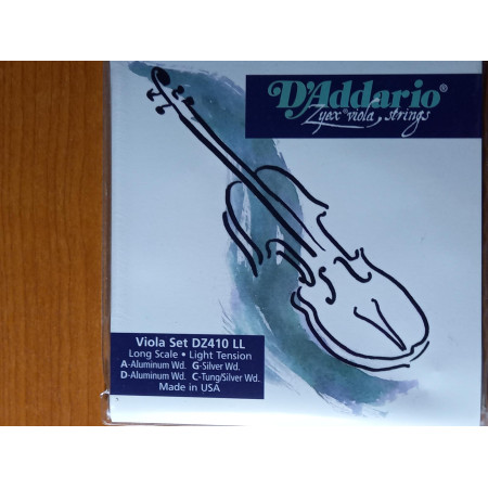 D'Addario Zyex brácsa garnitúra Long Scale Light Tension /régebbi csomagolás/