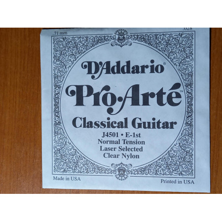 D'Addario J4501 Pro Arte (E1) Clear Nylon húr /medium tension/