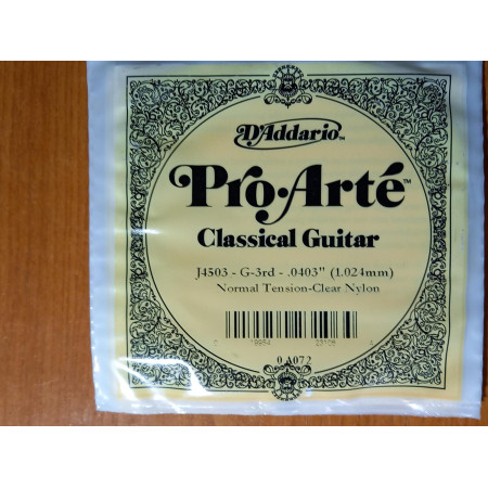 D'Addario J4503 Pro Arte (G3) Clear Nylon húr /medium tension/