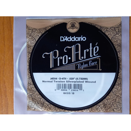 D'Addario J4504  tekercselt ezüstbevonatos nylon D4-es húr /Pro Arté medium tension/
