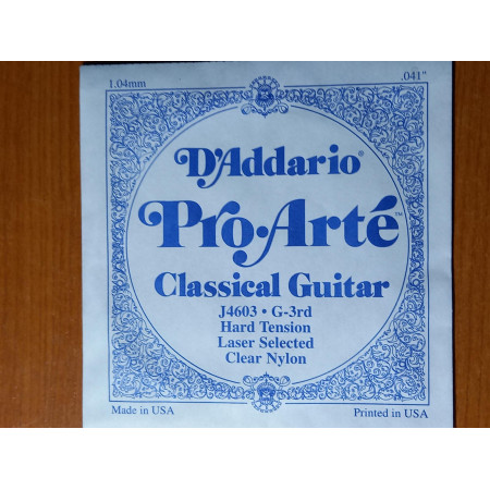 D'Addario J4603 Pro Arte (G3) Clear Nylon húr /hard tension/