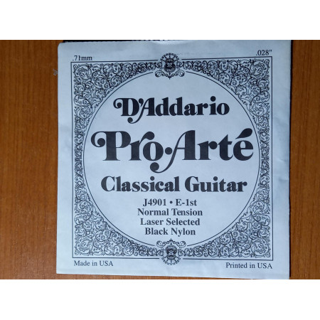 D'Addario J4901 Pro Arte (E1) Black Nylon húr /medium tension/