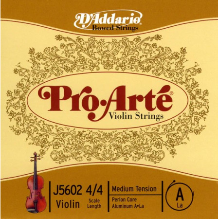 D'Addario Pro Arte  tekercselt alumínium bevonatos Perlon A hegedűhúr 4/4 medium