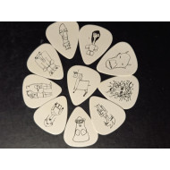 Planet Waves Joe Satriani pengetõszett 10db-os fehér Thin