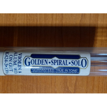 D'Addario KAPLAN Golden Spiral Solo hegedű A bélhúr alumínium tekercseléssel 13-1/2-es vastagságú/csőben/