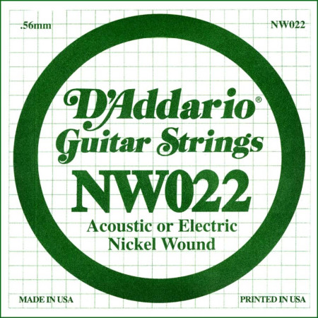 D'Addario NW022 tekercselt nikkelbevonatos fém gitárhúr D'Addario NW022 tekercselt nikkelbevonatos fém gitárhúr
