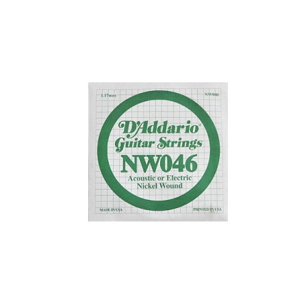 D'Addario NW046 tekercselt nikkelbevonatos fém gitárhúr D'Addario NW046 tekercselt nikkelbevonatos fém gitárhúr