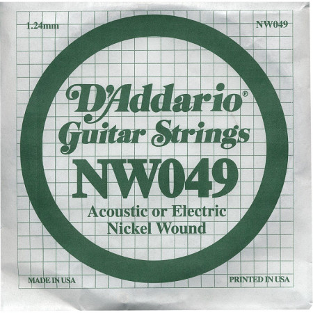D'Addario NW049 tekercselt nikkelbevonatos fém gitárhúr D'Addario NW049 tekercselt nikkelbevonatos fém gitárhúr