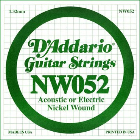 D'Addario NW052 tekercselt nikkelbevonatos fém gitárhúr