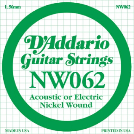D'Addario NW062 tekercselt nikkelbevonatos fém gitárhúr
