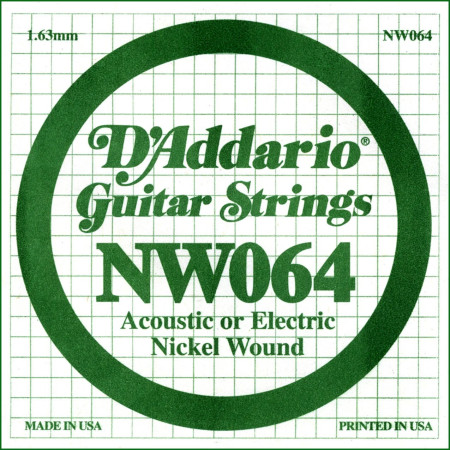 D'Addario NW064 tekercselt nikkelbevonatos fém gitárhúr D'Addario NW064 tekercselt nikkelbevonatos fém gitárhúr