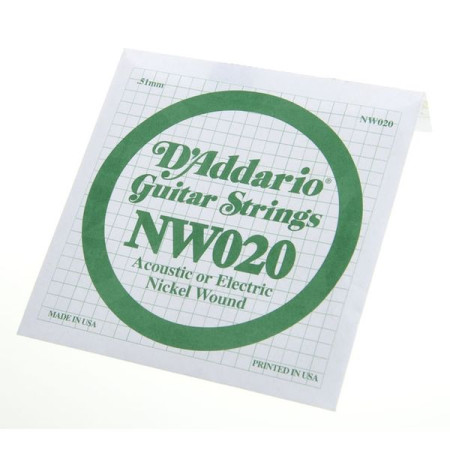 D'Addario NW020 tekercselt nikkelbevonatos fém gitárhúr D'Addario NW020 tekercselt nikkelbevonatos fém gitárhúr