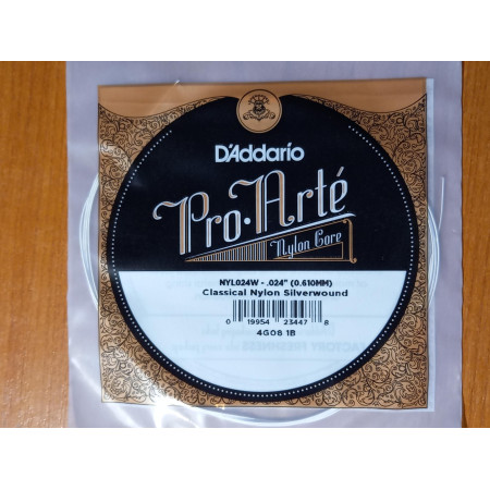 D'Addario NYL024W  tekercselt ezüstbevonatos nylon húr /Pro Arté/