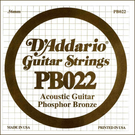 D'Addario tekercselt foszforbronz bevonatos akusztikus gitár G húr/PB022/ D'Addario tekercselt foszforbronz bevonatos akusztikus gitár G húr/PB022/