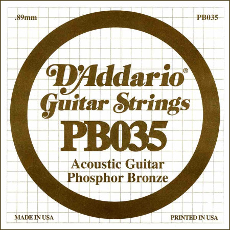D'Addario tekercselt foszforbronz bevonatos akusztikus gitár D-húr/PB035/ D'Addario tekercselt foszforbronz bevonatos akusztikus gitár D-húr/PB035/