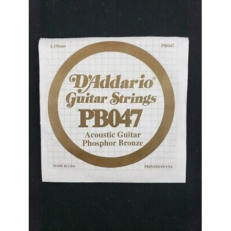D'Addario tekercselt foszforbronz bevonatos akusztikus gitár A-húr/PB047/ D'Addario tekercselt foszforbronz bevonatos akusztikus gitár A-húr/PB047/