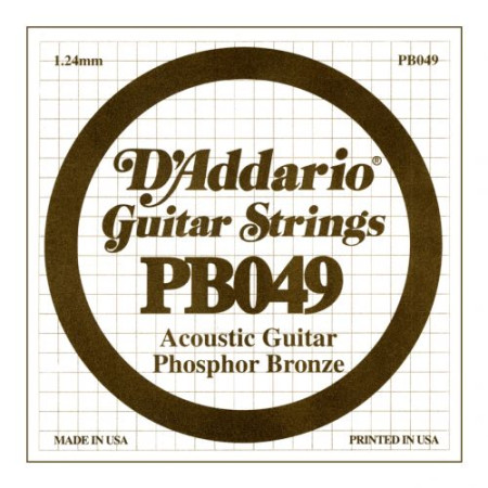 D'Addario tekercselt foszforbronz bevonatos akusztikus gitár E-húr/PB049/ D'Addario tekercselt foszforbronz bevonatos akusztikus gitár E-húr/PB049/