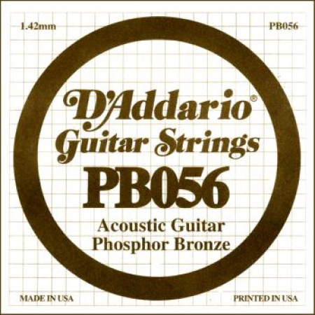 D'Addario tekercselt foszforbronz bevonatos akusztikus gitár E-húr/PB056/ D'Addario tekercselt foszforbronz bevonatos akusztikus gitár E-húr/PB056/