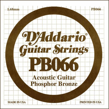 D'Addario tekercselt foszforbronz bevonatos akusztikus gitárhúr/PB066/ D'Addario tekercselt foszforbronz bevonatos akusztikus gitárhúr/PB066/