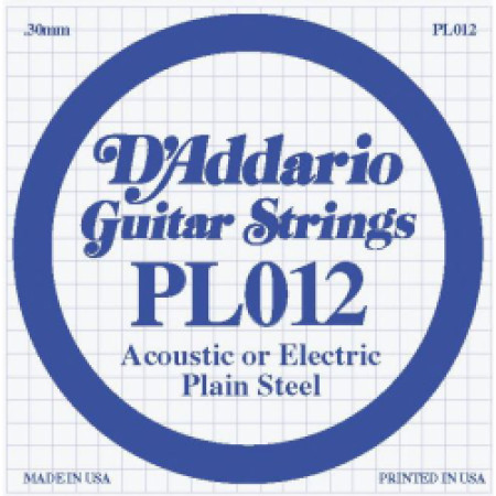 D'Addario PL012 acélszál gitárhúr D'Addario PL012 acélszál gitárhúr