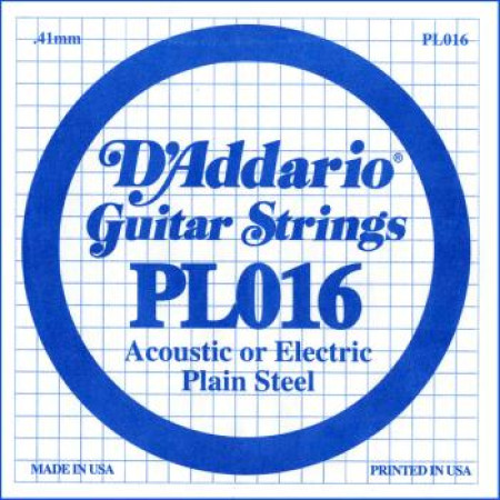 D'Addario PL016 acélszál gitárhúr D'Addario PL016 acélszál gitárhúr