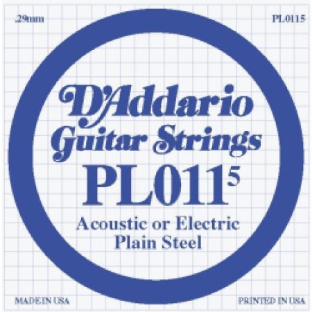 D'Addario PL0115 acélszál gitárhúr D'Addario PL0115 acélszál gitárhúr