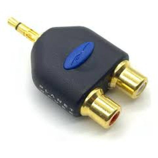 D'Addario Planet Waves Dual RCA Female-Mini(3,5mm/Male Mono jack adapter