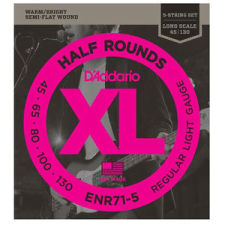 D'Addario ENR71-5 5 húros félig csiszolt  basszushúr garnitúra/45-130/