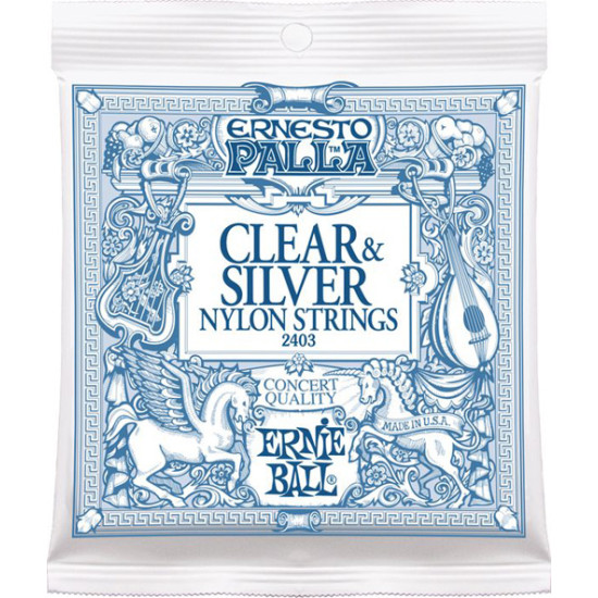 Ernie Ball Ernesto Palla Clear & Silver húrkészlet