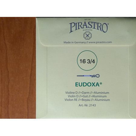 Pirastro Eudoxa hegedű  D húr bél mag tekercselt alumínium bevonattal /16-3/4 golyós/