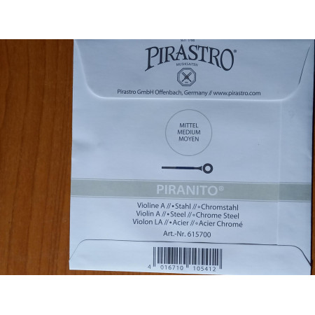 Pirastro Piranito hegedű krómacél A húr /medium,golyós/