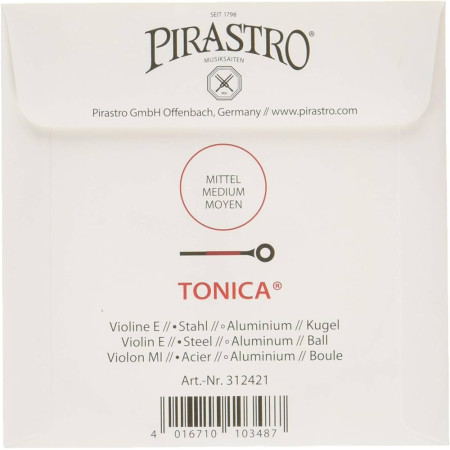 Pirastro Tonica hegedű E acél szálhúr tekercselt alumínium bevonattal /medium,golyós/